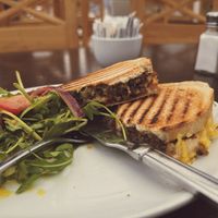Haggis and caramelised onion toastie    at The Pier Cafe in Stirling