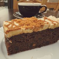 Vegan biscoff cake    at The Pier Cafe in Stirling