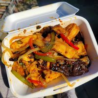 Salt and Pepper Aubergine. at China Hot Chilli Chinese Restaurant in Gwynedd