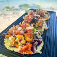 Veggie tacos  at Maruba Beach Klub in Corozal