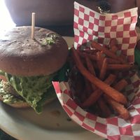 The big nasty burger at Green Vegetarian Cuisine at Alon in San Antonio