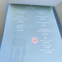 Opening menu at Greens Cafe Deli in Kempen