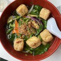 Vegan pho with tofu   at The Mekong Cat in Stockport