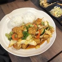 Standard tofu plate, but well done!  at K-Town in Olympia