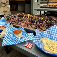 Beyond brat, vegan chili and pretzel which can be made vegan! at Munchen Haus in Leavenworth