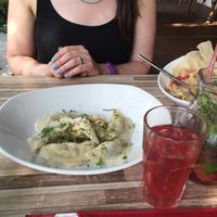 Pelmeni and strawberry mint juice!  superb! at Cafe SOK in Moscow