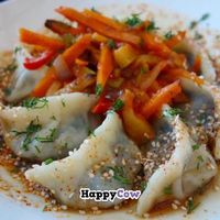 Yummy vegan pelmeni at Cafe SOK in Moscow