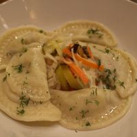 A vegan pelemy at Cafe SOK in Moscow