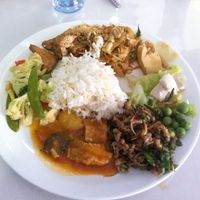 So many delicious things! at Phounsub Restaurant in Vientiane