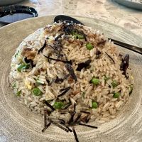 Truffle Fried Rice, mushroom bacon, peas, “egg"  at Planta Queen - Fort Lauderdale in Fort Lauderdale