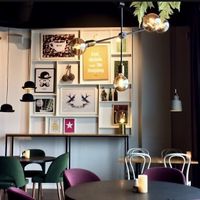 Cozy atmosphere (back side of cafe)   at Cafe Mauritz in Middelfart