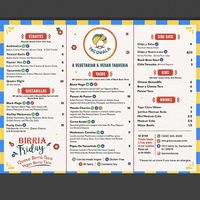 The menu   at Tacowala in Somerville