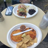 Vegan birria mulita and a taco trio  at Tacowala in Somerville