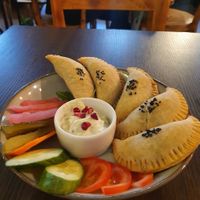 Sambousek with spinach at Mazaya in Krakow