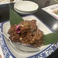 Braised tofu (more like tofu puff)  at Sairaien in Tokyo