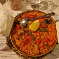 Vegan paella at El Cortijillo in Mijas