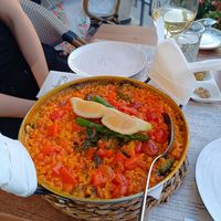 Vegan paella at El Cortijillo in Mijas