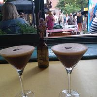 espresso martini's by the window at LUDO in Ghent