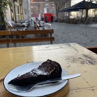 Amazing chocolate cake   at LUDO in Ghent