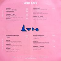 Menu page at Ludo Kafe at LUDO in Ghent