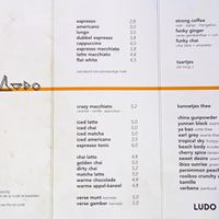 Menu page at Ludo Kafe at LUDO in Ghent
