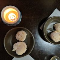 Vanilla icecream to close the Thali meal at Malayalam in Eastbourne