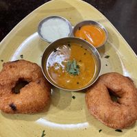 Uzhunnu Vada - Rice and lentil doughnuts   at Malayalam in Eastbourne