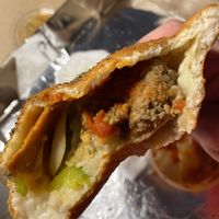 Large chunks of sausage and lots of pepperoni (not evenly distributed but still there!)  at Sauce on the Side - N 8th St in St Louis