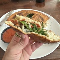 Vegan Calzone (off the menu so ask for it)  at Sauce on the Side - N 8th St in St Louis