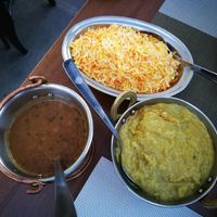 Purè di melanzane, lentil dal at Taj Mahal in Ferrara