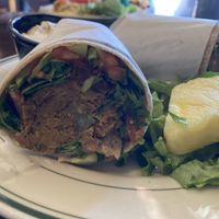 Falafel wrap, hold the herb dressing  at Rutabegorz - Fullerton in Fullerton