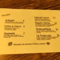 Carta octubre 22  at Veggira in Bilbao