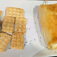 Hojaldre relleno de  "queso" at Veggira in Bilbao