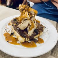 Gofre con helado  at Veggira in Bilbao
