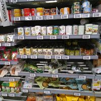 Vegan shelf at Føtex in Copenhagen