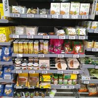 Vegan shelf at Føtex in Copenhagen