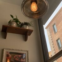 Conde Duque across the way   at Chia Chill Café in Madrid