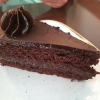 Chocolate cake  at Chia Chill Café in Madrid