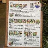 The menu at Poke Bowl 1  at Poke Bowl in Koh Chang