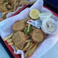 Crab cake basket   at Garden Patch by the Sea in Quincy