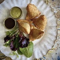 Samosas at Himalaya Café in Old Saybrook