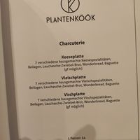 Menu at Plantenköök in Bremen