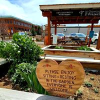 Welcoming garden at FoCo Cafe - Feeding Our Community Ourselves in Fort Collins