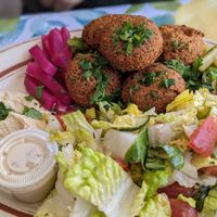 Falafel plate (it's vegan) at Cambria Cafe in Cambria
