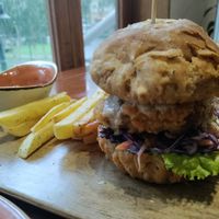 Fish burger at SHAKA - Burgos Circle in Taguig