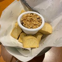 Fried tofu with peanut sauce at May Veggie Home in Bangkok