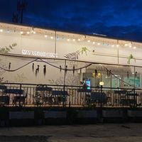 The restaurant in the evening - cute! at May Veggie Home in Bangkok