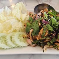 Yam Sapp Gai Grob at May Veggie Home in Bangkok