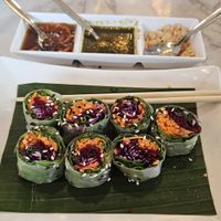 Spring Rolls at May Veggie Home in Bangkok
