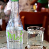 They even have their own bottled water at May Veggie Home. at May Veggie Home in Bangkok
